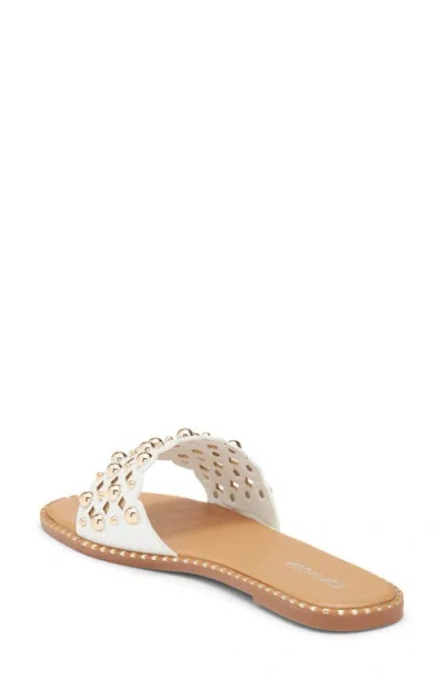 Top Moda Mick Flat Sandal In White
