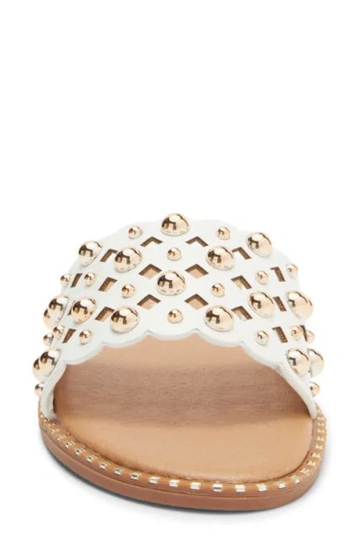 Top Moda Mick Flat Sandal In White