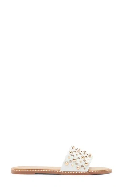 Top Moda Mick Flat Sandal In White