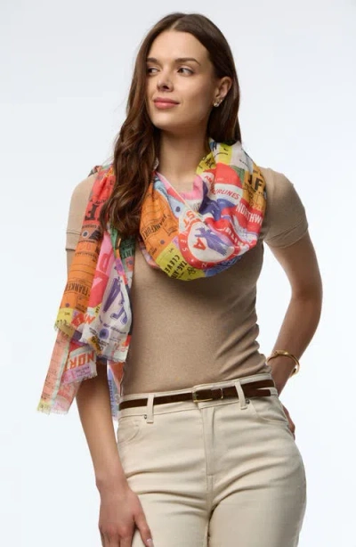 Saachi Spring Print Scarf In Multi
