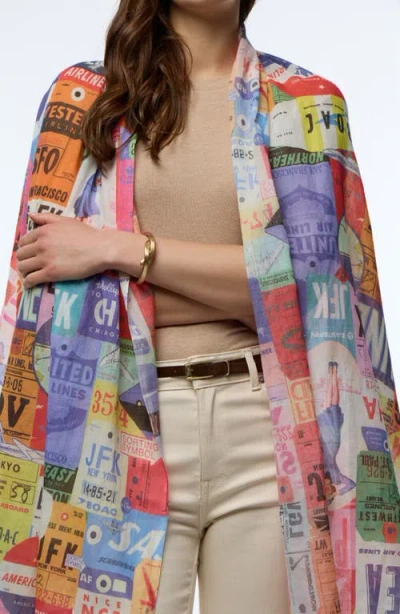 Saachi Spring Print Scarf In Multi