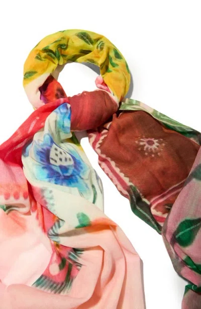 Saachi Spring Print Scarf In Multi