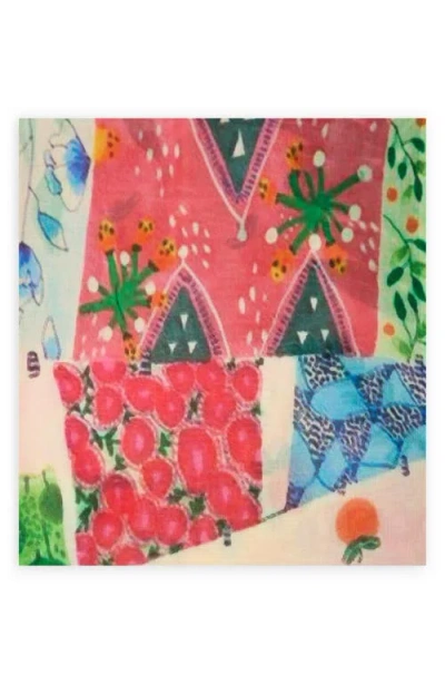 Saachi Spring Print Scarf In Multi