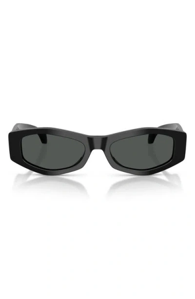 Versace 54mm Irregular Sunglasses In Black