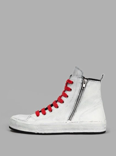 Shop Ann Demeulemeester White High Top Sneakers