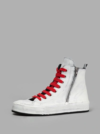 Shop Ann Demeulemeester White High Top Sneakers