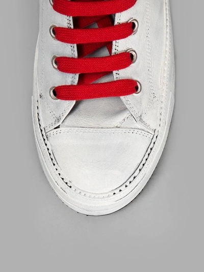 Shop Ann Demeulemeester White High Top Sneakers