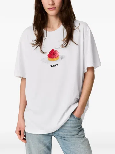 Stella Mccartney Raspberry-print T-shirt In White