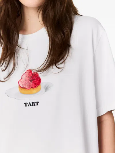 Stella Mccartney Raspberry-print T-shirt In White