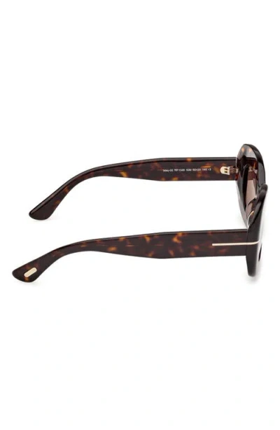 Tom Ford Islay 50mm Small Rectangular Sunglasses In Brown