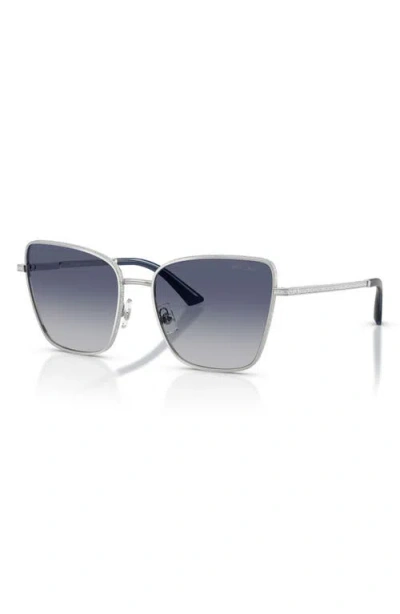 Jimmy Choo 55mm Gradient Square Sunglasses In Silver