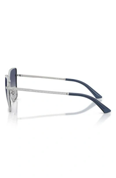 Jimmy Choo 55mm Gradient Square Sunglasses In Silver