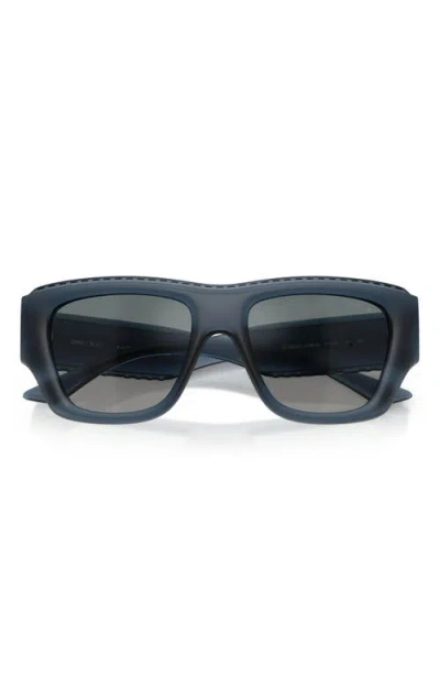 Jimmy Choo 54mm Rectangular Sunglasses In Blue