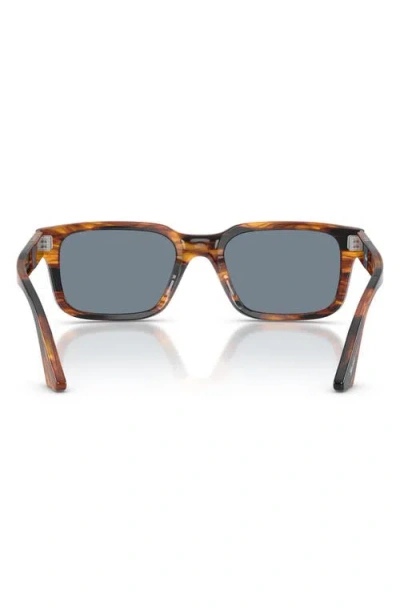 Persol 53mm Rectangular Sunglasses In Transparent