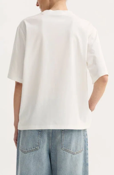 Rohe White Womens Oversized Crew Neck T-shirt In Cotton Blend In White