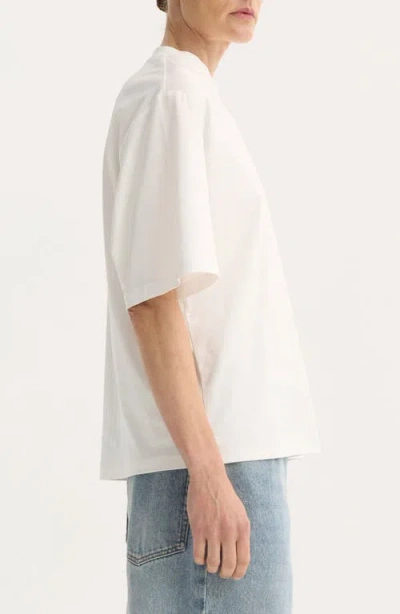 Rohe White Womens Oversized Crew Neck T-shirt In Cotton Blend In White