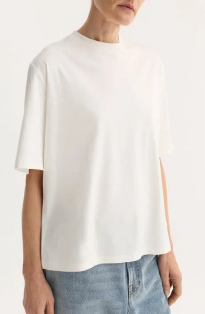 Rohe White Womens Oversized Crew Neck T-shirt In Cotton Blend In White
