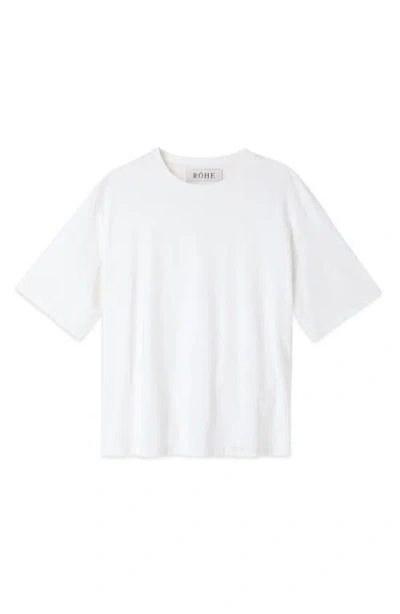 Rohe White Womens Oversized Crew Neck T-shirt In Cotton Blend In White