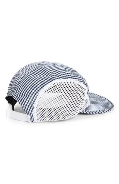 Noah Gingham Runner Baseball Cap In Blue