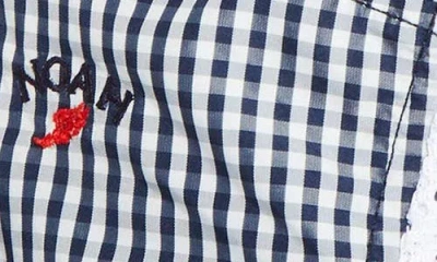 Noah Gingham Runner Baseball Cap In Blue