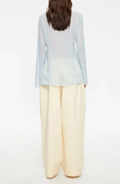 Lioness Barely There Tie Front Top In Blue