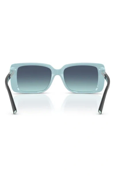 Tiffany & Co . 55mm Gradient Rectangular Sunglasses In Black