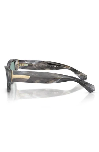 Tiffany & Co . 54mm Rectangular Sunglasses In Gray