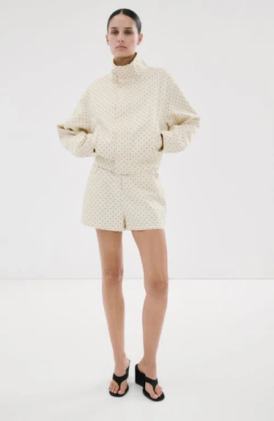 Mango Chaqueta Dots Jacket In White