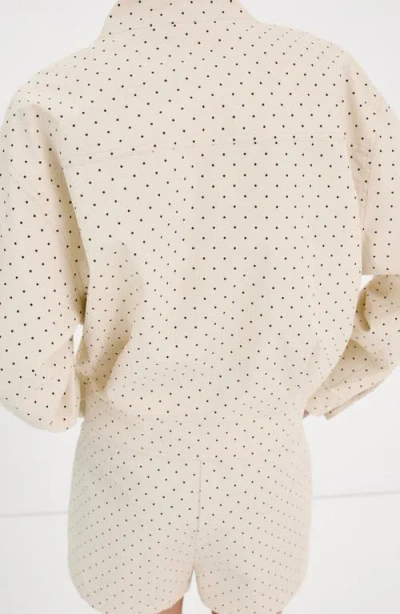 Mango Chaqueta Dots Jacket In White