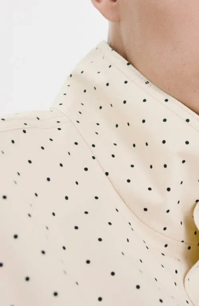 Mango Chaqueta Dots Jacket In White