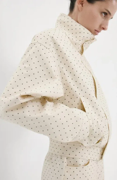 Mango Chaqueta Dots Jacket In White