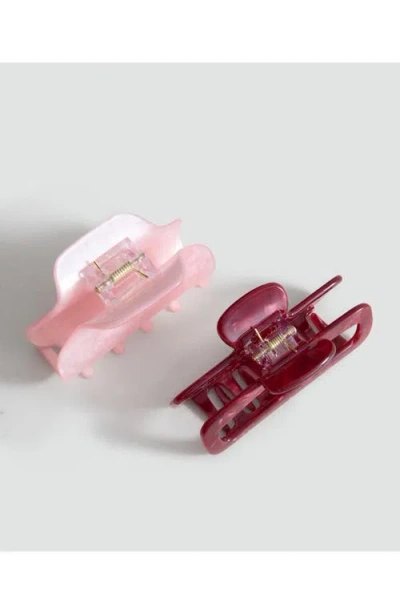Mango Assorted 2-pack Claw Clips In Pink