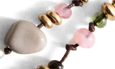 Mango Beaded Layered Necklace In Multi