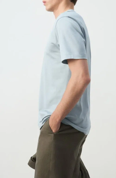 Mango Regular Fit Cotton T-shirt In Blue