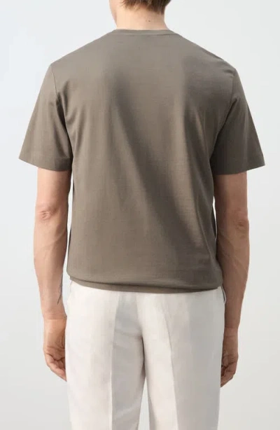 Mango Regular Fit Cotton T-shirt In Brown