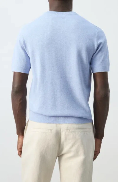 Mango Fine Knit T-shirt In Blue