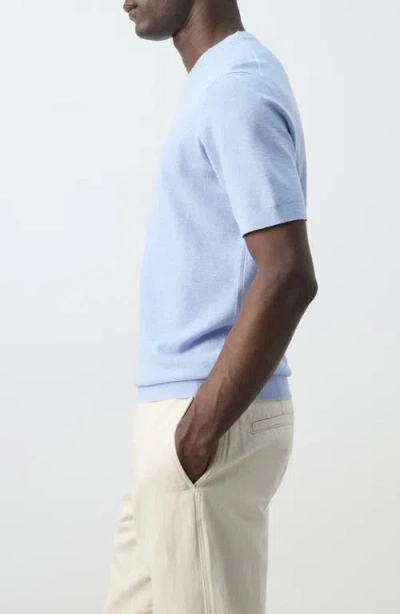 Mango Fine Knit T-shirt In Blue