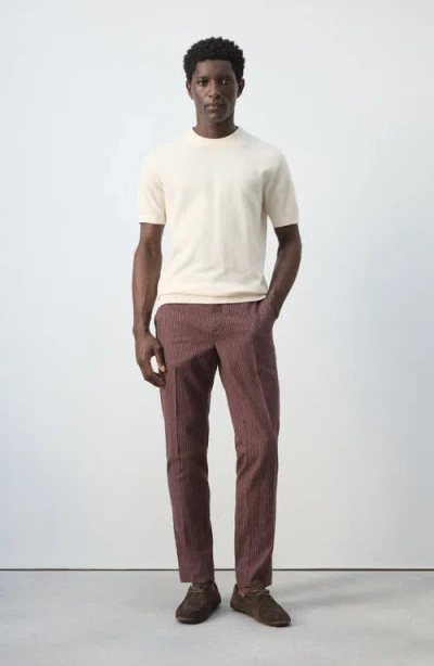 Mango Fine Knit T-shirt In White