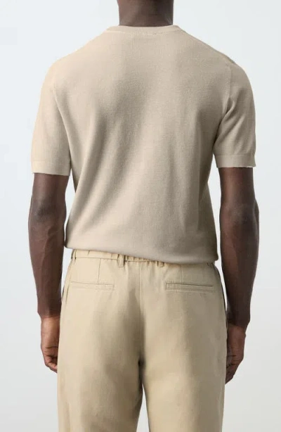 Mango Fine Knit T-shirt In White