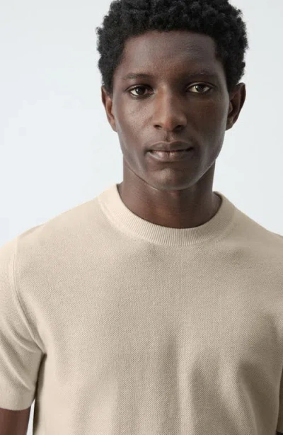 Mango Fine Knit T-shirt In White