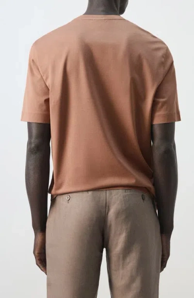 Mango Regular Fit Cotton T-shirt In Orange