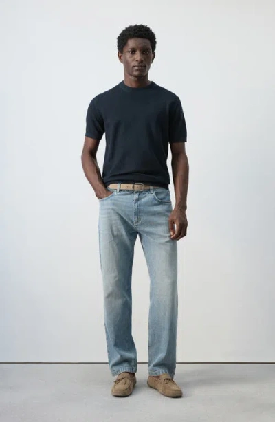 Mango Fine Knit T-shirt In Multi
