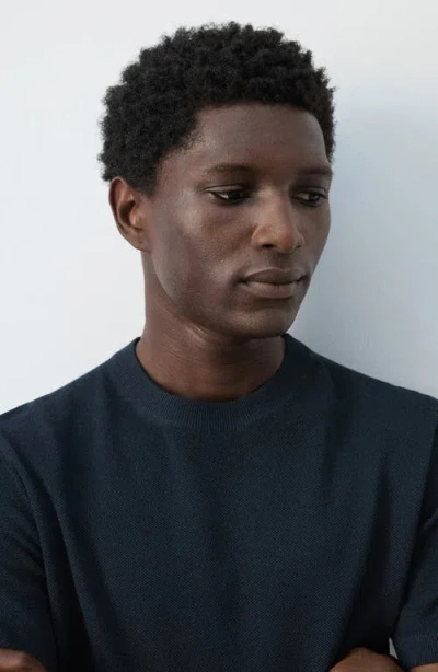 Mango Fine Knit T-shirt In Multi