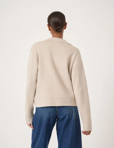 Hush Knitted Zip Front Jacket In Neutral