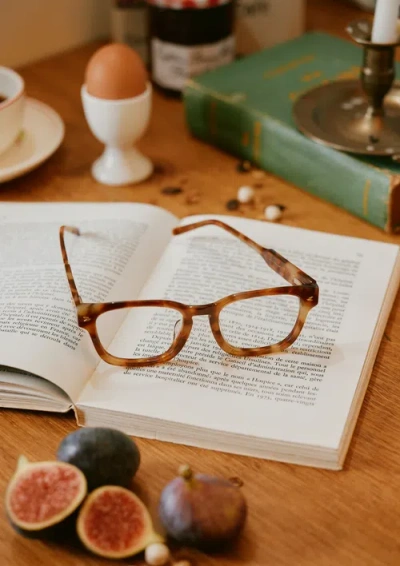 Covry Aster Blue Light Blocking Glasses In Brown