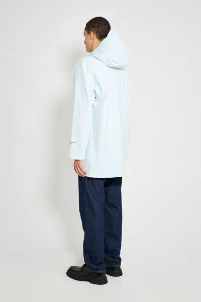 Stutterheim Stockholm Patch Matte Raincoat In Blue