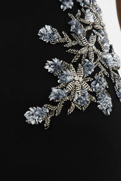 Rebecca Vallance Zephyr Embellished Crepe Gown In Black
