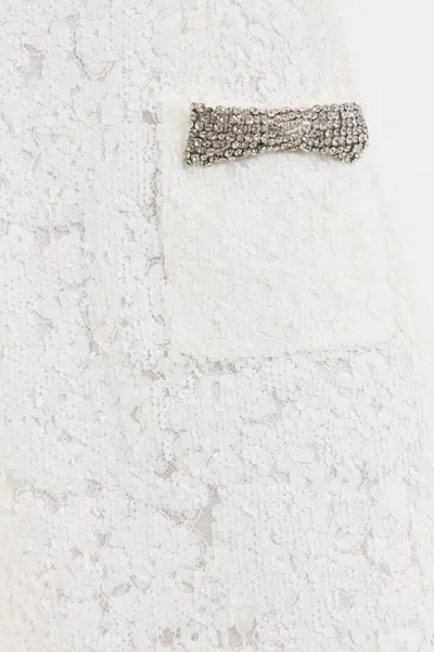 Rebecca Vallance Dillon Crystal And Sequin-embellished Lace Mini Dress In White