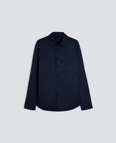 Aspesi Cotton-nylon Poplin Shirt In Blue