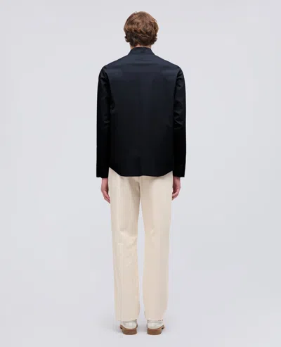 Aspesi Cotton-nylon Poplin Shirt In Blue